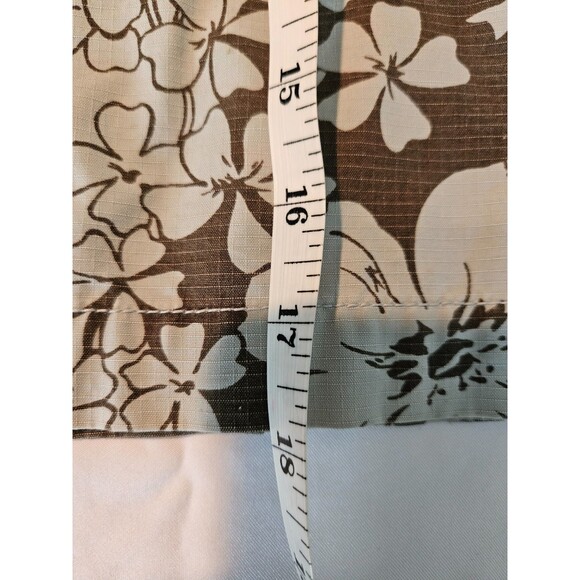 Eddie Bauer Womens A Line Skirt Size 10P Floral Short Zip Pockets - Picture 7 of 9